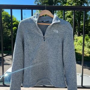 The North Face Men's Heathered Gray Zip-Up Sweater